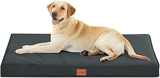 WAVVE Orthopädisches Hundebett, Hundesofa mit Eierkartonschaum für große Hunde, 112 x 81 cm, Abnehmbare und Waschbare, rutschfeste Unterseite, Grau product image