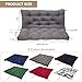 Gollense Porch Swing Cushions, 3 Seat Outdoor Swing Cushion Replacement with Backrest, 60 x 40 Inches Bench Cushion with 8 Ties for Outdoor Furniture for Patio, Backyard, Garden, Dark Grey