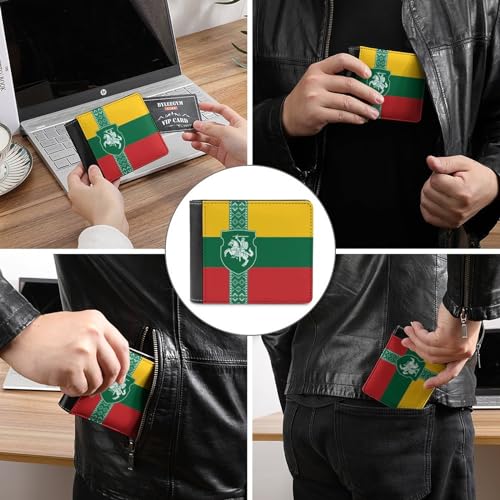 Lithuania Flag Mens Short Wallet，coin Wallet, Card Bag, Certificate Storage Bag3