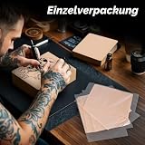 Kunsthaut Tattoo 3mm,16PCS Übungshaut Doppelseitig Silikon 20x15cm