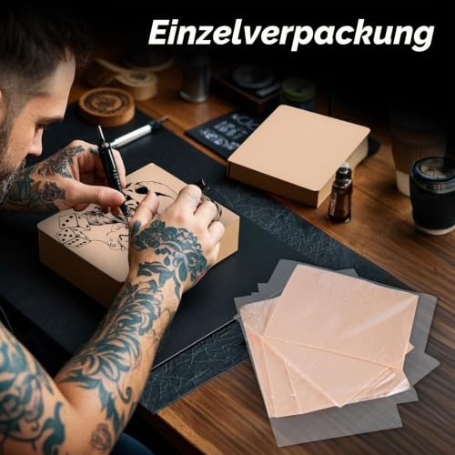 Kunsthaut Tattoo 3mm,16PCS Übungshaut Doppelseitig Silikon 20x15cm