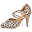 MINITOO Ladies Latin Salsa Ankle Strap Satin Dance Shoes