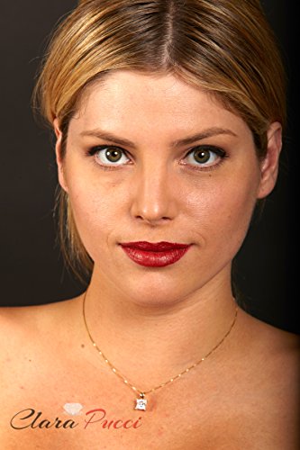 Clara Pucci 0.95 ct Brilliant Princess Cut Stunning Genuine Moissanite Ideal VVS1 D Solitaire Pendant Necklace With 16" Gold Chain box Solid 14k Yellow Gold - Image 5