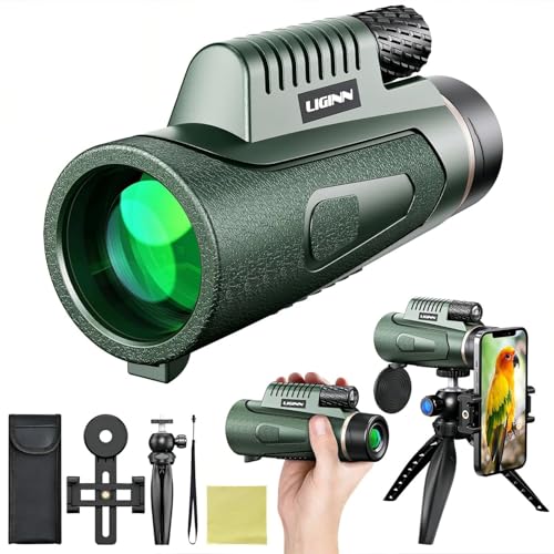 Auricase Telescope Monoculaire, Monocular, 12X50 HD Étanche BAK4 Prisme Lunette monoculaire, avec...