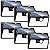 Peasur Solar Lights Outdoor Motion Sensor, 6 Pack 140 LED Bright Solar Powered Fence Light Waterproof, 3 Modes Solar Security Wall Lighting for Outside Yard Deck Garden