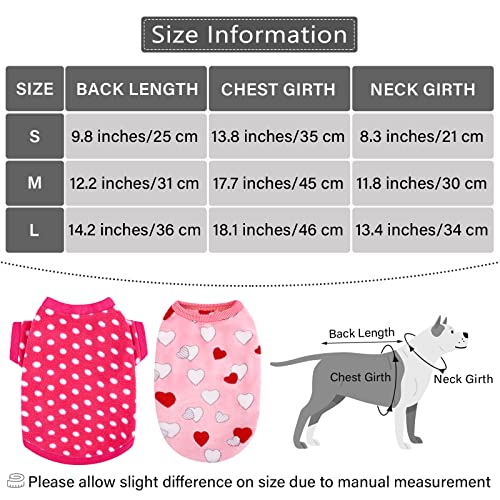 Pedgot 6 Pieces Dog Clothes Dog Fleece Sweaters Winter Warm Puppy Clothes Polar Fleece Dog Outfits Pet Shirt For Cute Dog Cat Pet Supplies (Large, 6 Designs) #TOP1