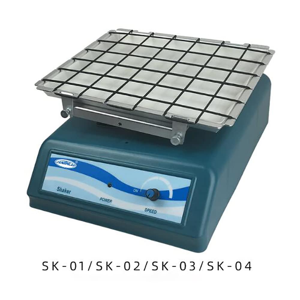 iDili AC 100-240V Multifunctional Electric Oscillator Laboratory Reciprocating Shaker 0-200RPM Speed Adjustable Decoloring Shaking Table 28x24CM