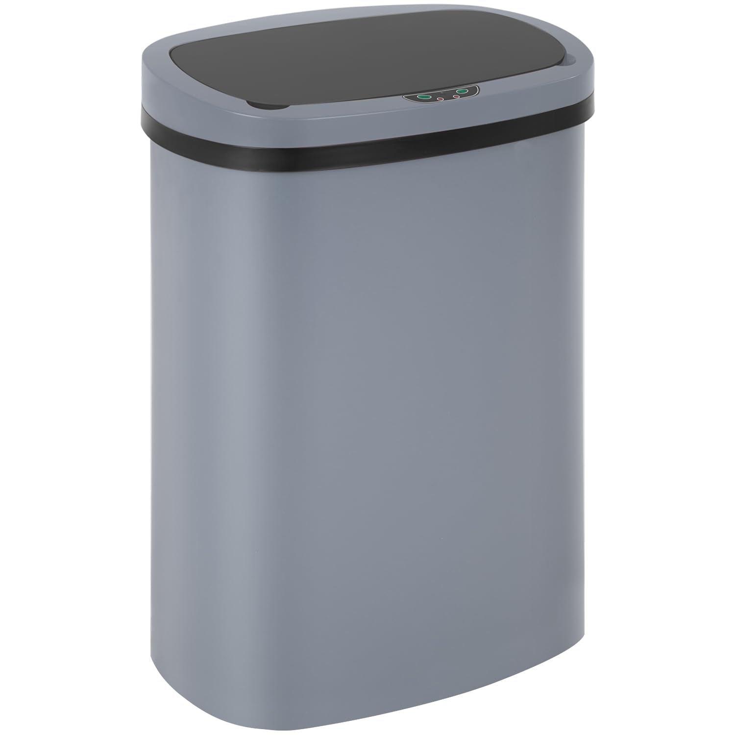 BestOffice Trash Can Broken-Resistant Plastic Touch Free High-Capacity Garbage Can with Lid for Bedroom Bathroom Home Office 49 Liter 13 Gallon Trash Can Automatic Kitchen Trash Can (1, Gray)