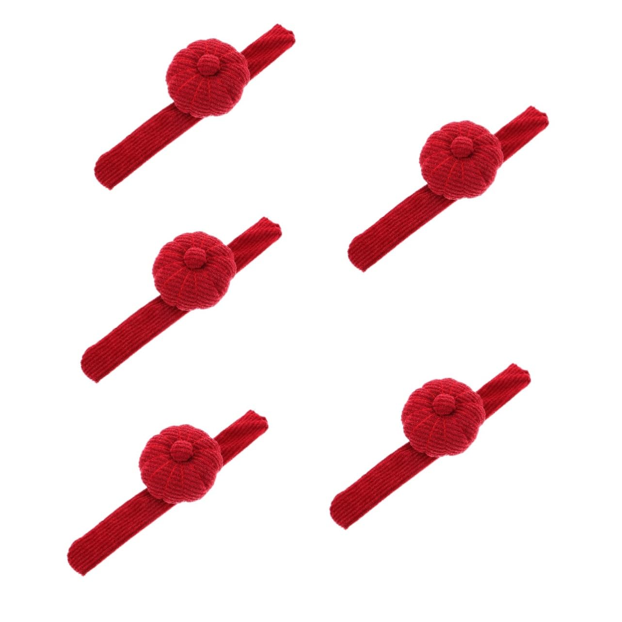 Lurrose 5piezas Alfiletero De Muñeca Portátil Diseño De Calabaza Organizador De Alfileres Para Costura Elegante y Práctico Para Manualidades Casa