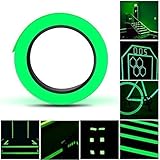 ♣ 【Glow In The Dark】- Fluoreszierendes Klebeband kann mit Sonnenlicht, künstlichen Lichtern und irgendeiner Lichtquelle wieder aufladen. Nur wenige Stunden Belichtung kann lange hell halten.