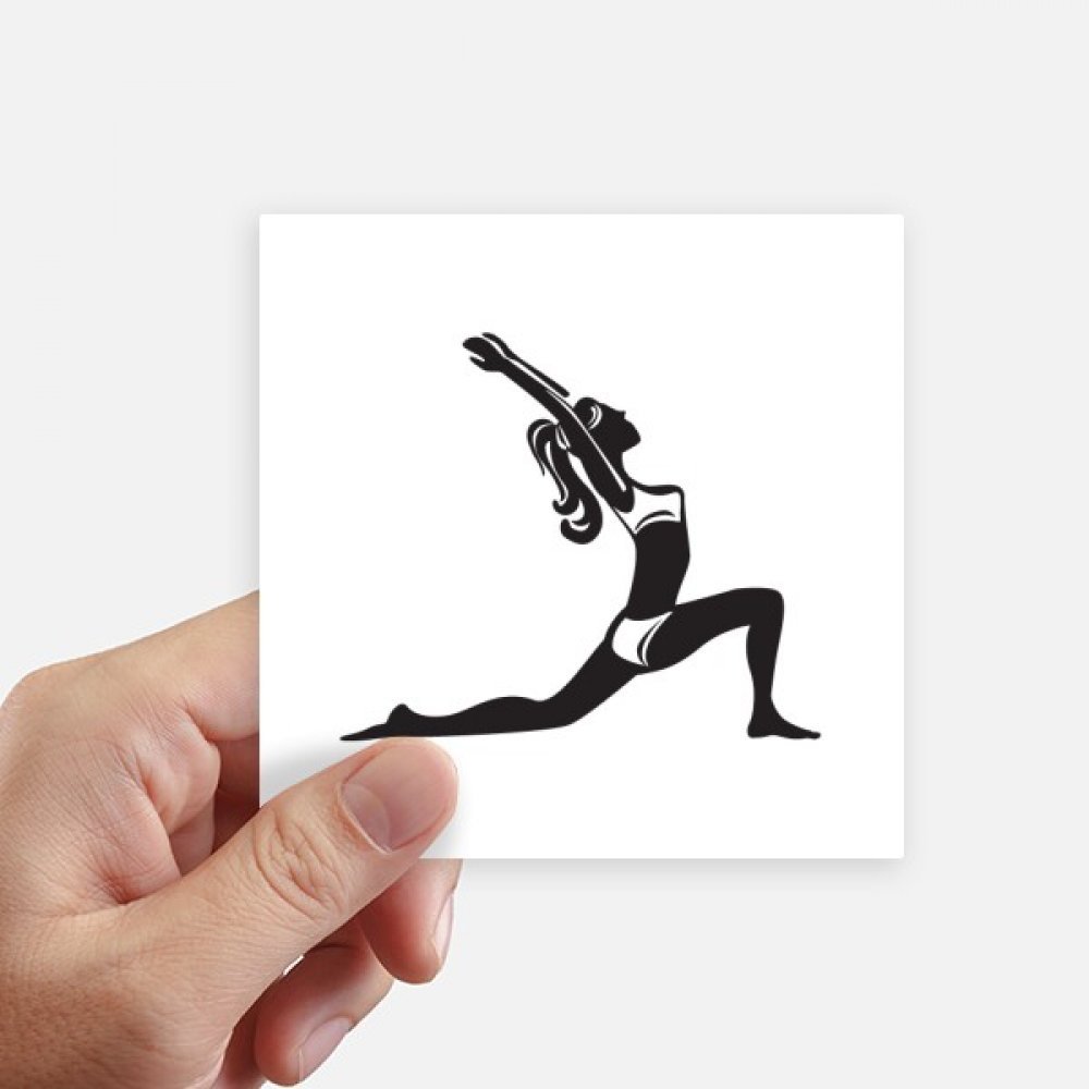 Sticker yoga stretching 10cm décoration zen pour gourde et pc portable