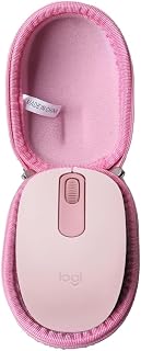 Comecase 로지텍 MX Anywhere 3S/3/2S/2용 컴팩트 마우스 케이스 | 하드 쉘 보관함, 돌출된 내부 도트, 액세서리 그루브, 카라비너, 여행 및 비즈니스용, 풀 블랙, 가방만 포함