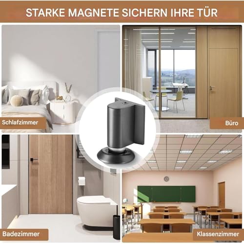 Butée de porte magnétique inox réglable pour ne plus percer le sol - 5