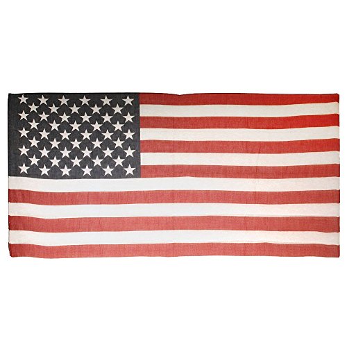 Falari Large USA American Flag Scarf Beach Wrap Soft Lightweight 72" X 36"3