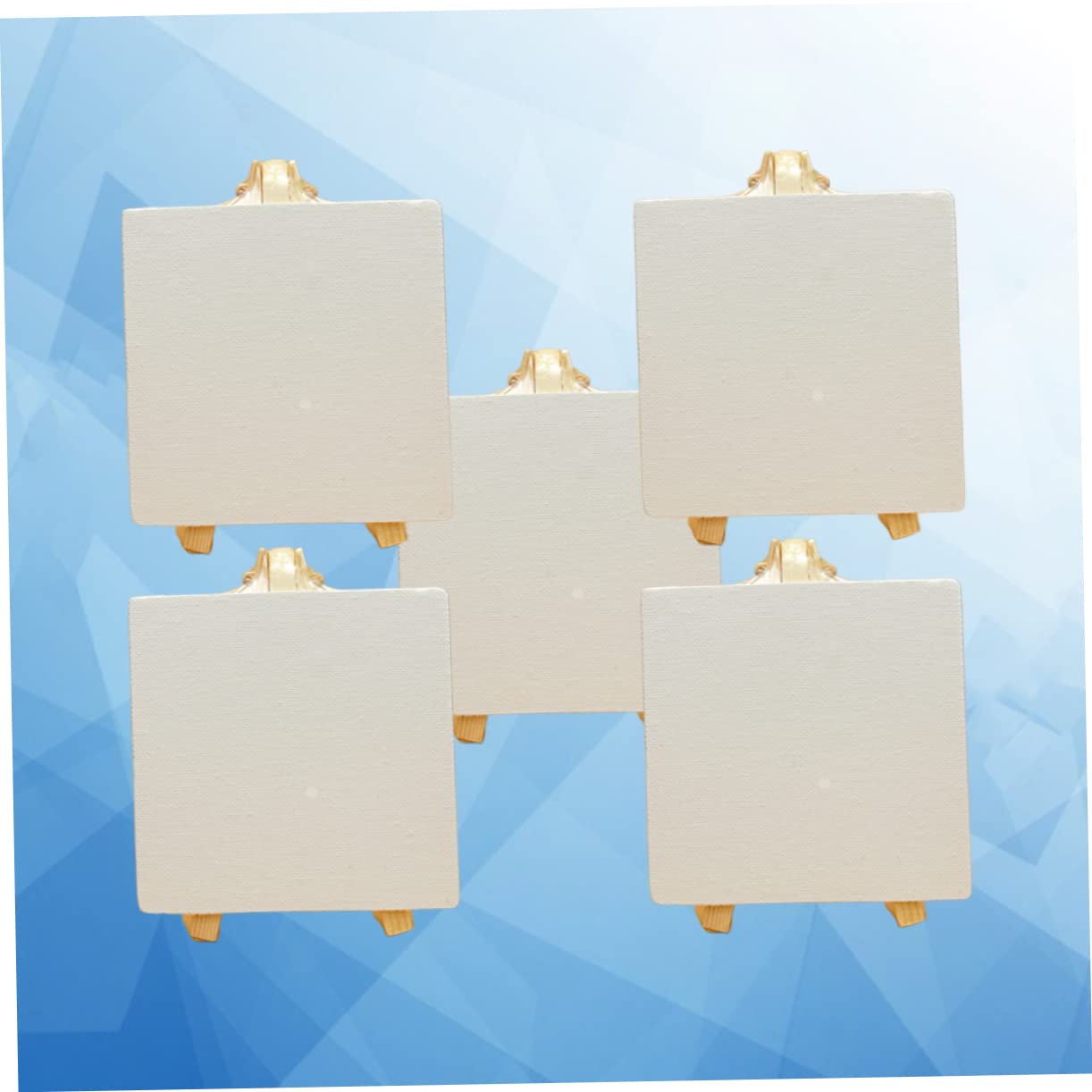 VILLCASE Mini Caballete 15 Piezas Decoración Creativa Del Hogar Tableros De Lona Pequeño Soporte Caballete Para Marco De Fotos Mini Lienzos Para Pintar Plegable Pliegue De Madera Decorar