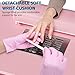 PeacefulHues Manicure Table Nail Desk, Nail Station with Electric Dust Collector, Wrist Rest and Storage Drawers Cabinet, Beauty Salon Workstation for Nail Tech, Pink