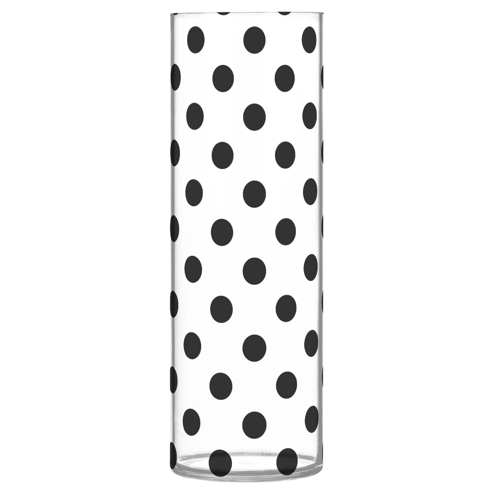 Amazon.com: ALAZA Polka Dot Black on White Vase for Flowers 3.9