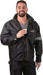 Capas Pioneira, 1101MPREG, Capa de Chuva Impermeável Para Motoqueiro de Nylon Masculino Full G, cor Preto, PVC