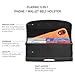 Perilogics PU Leather Belt Clip Holster for iPhone 15 Plus, 15 Pro Max (No Case), 14, 13 Pro, 12, 12 Pro Max with Slim Case. Chestnut Stitching, Magnetic Cover, Belt Loops ID Slot