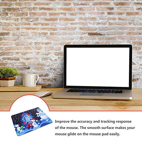 Mobestech 2 peças antiderrapantes mouse pads de natal mouse pads de borracha acessórios de mesa