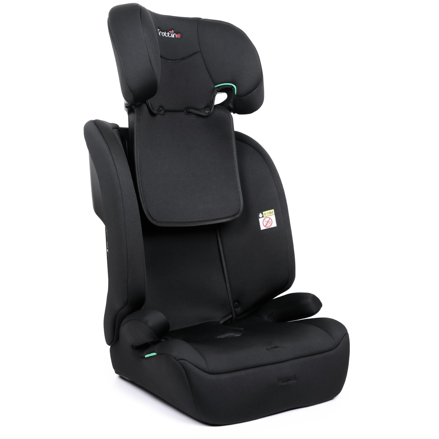 YORK Siège Auto Rehausseur I-Size 76-150 cm, Longue Durée, Évolutif, Équivalent Groupe 1/2/3, 9-36 kg, 15 Mois-12 Ans, Ceinturé, Réglable en Hauteur, Harnais Escamotable, Inclinable – Shadow