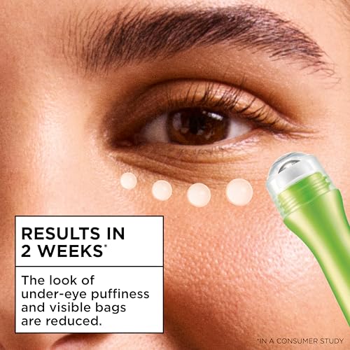 Garnier Clearly Brighter Anti-Puff Eye Roller, Dark Circles Under Eye Treatment with Caffeine and Vitamin C, 0.5 Fl Oz (15mL), 1 Count (Packaging May Vary) - image 4