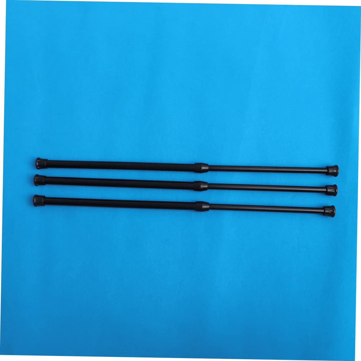 HOOTNEE 30-50cm Telescopic Blackout Curtain Rods 3 Pack Metal Shower Curtain Poles Tension Rods Easy Installation