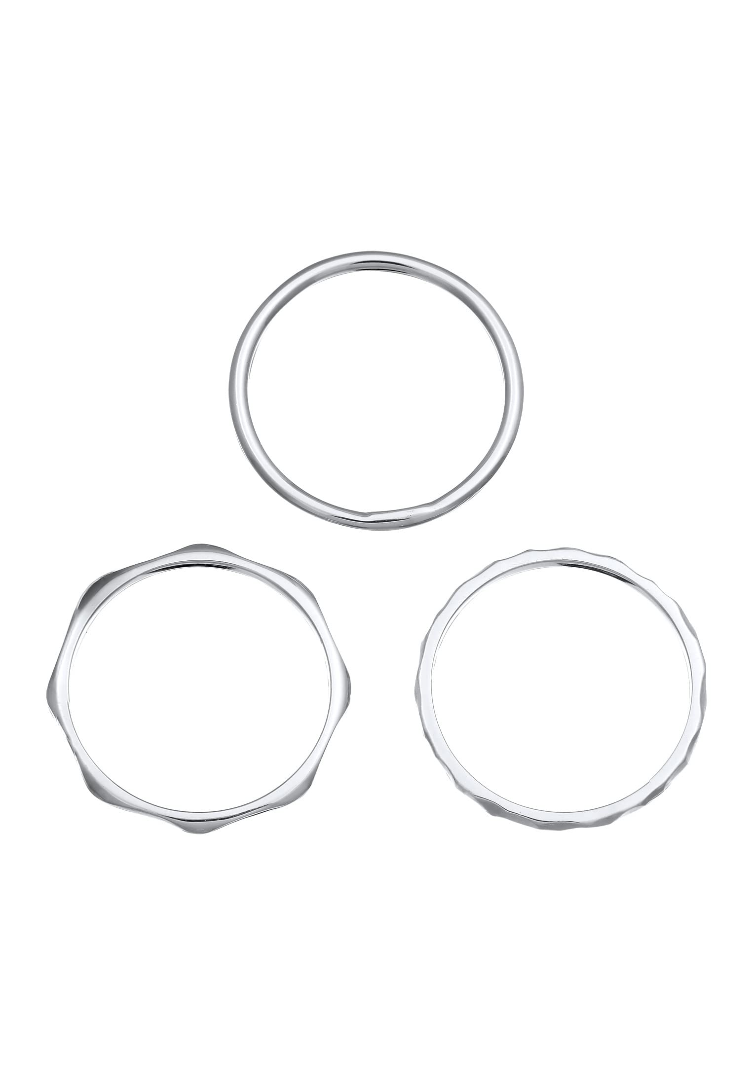 Elli Ring Damen Basic Stacking 3er Set 925 Silber