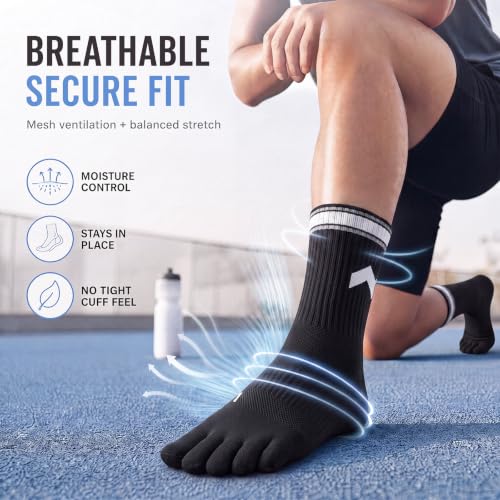 neamax 3 Pairs Cotton Five Finger Toe Socks, Comfortable Everyday Wear for Women & Men - image 7