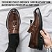 Men's Fashion Tassel Platform Loafers Comfortable Wide Round Toe Slip on Lug Sole Low Block Heel Business Dress Shoes Non-Slip Work Office Casual Shoes (Black,10)