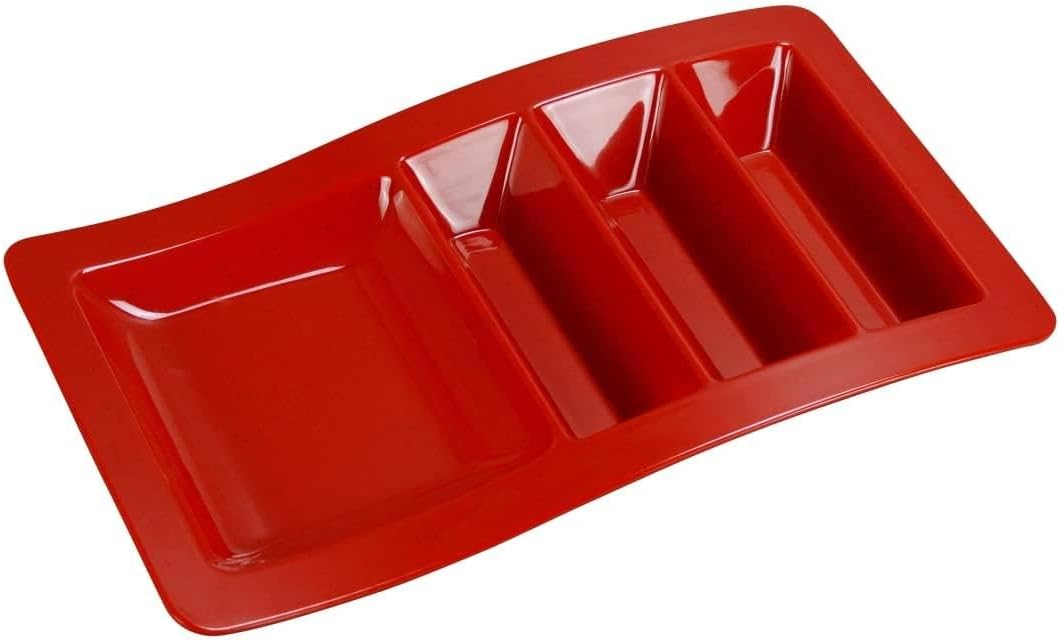 Yanco ME-1765 Mexico Stackable Taco Plate Red - Pack of 12