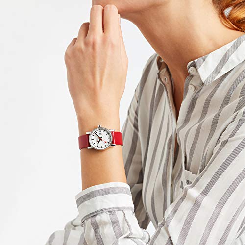 Mondaine Women's Mse.30210.Lc Sbb Analog Display Swiss Quartz Red Watch #TOP3