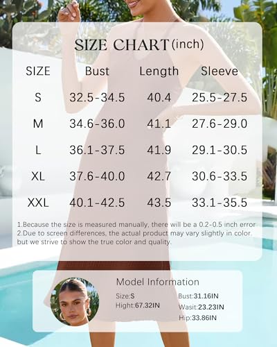 Image of Arach&Cloz Women's Knit Adjustable Halter V Neck Summer Vacation Dress 2025