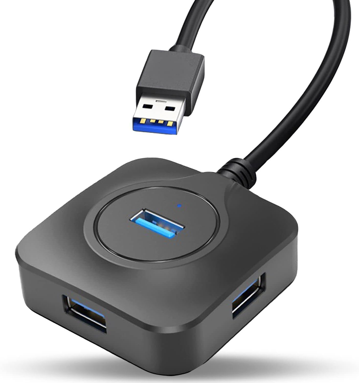 USB 3.0 Hub, VIENON 4-Port Squre USB 3.0 Data Hub for Mobile SSD, MacBook, Mac Pro/Mini, iMac, Chromebook, Surface Pro, USB Flash Drives, Notebook PC, XPS, and More