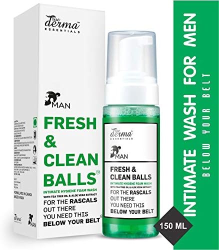 True Derma Essentials Fresh and Clean Balls Hygiene Intimate Foam Wash for Men-150 ml