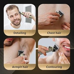 Solati Hair Clippers for Men, Professional Hair Trimmer Zero Gapped T-Blade Trimmer Cordless Rechargeable Edgers Clippers Electric Beard Trimmer Shaver Hair Cutting Kit with LCD Display Gifts for Men — photo 6 of 6