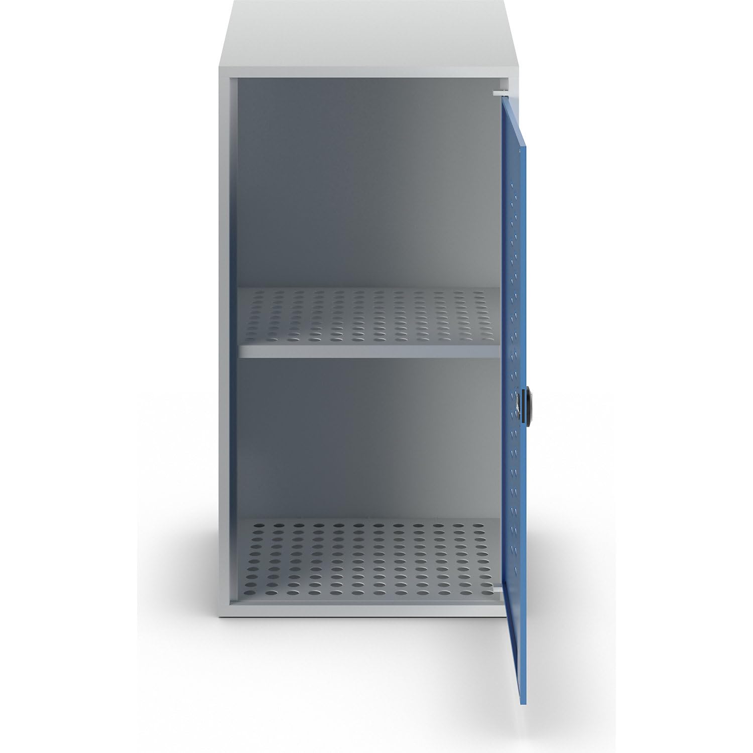 EUROKRAFT pro | Armadio per bombole | 1 anta, altezza posteriore 1600 mm, anteriore 1500 mm