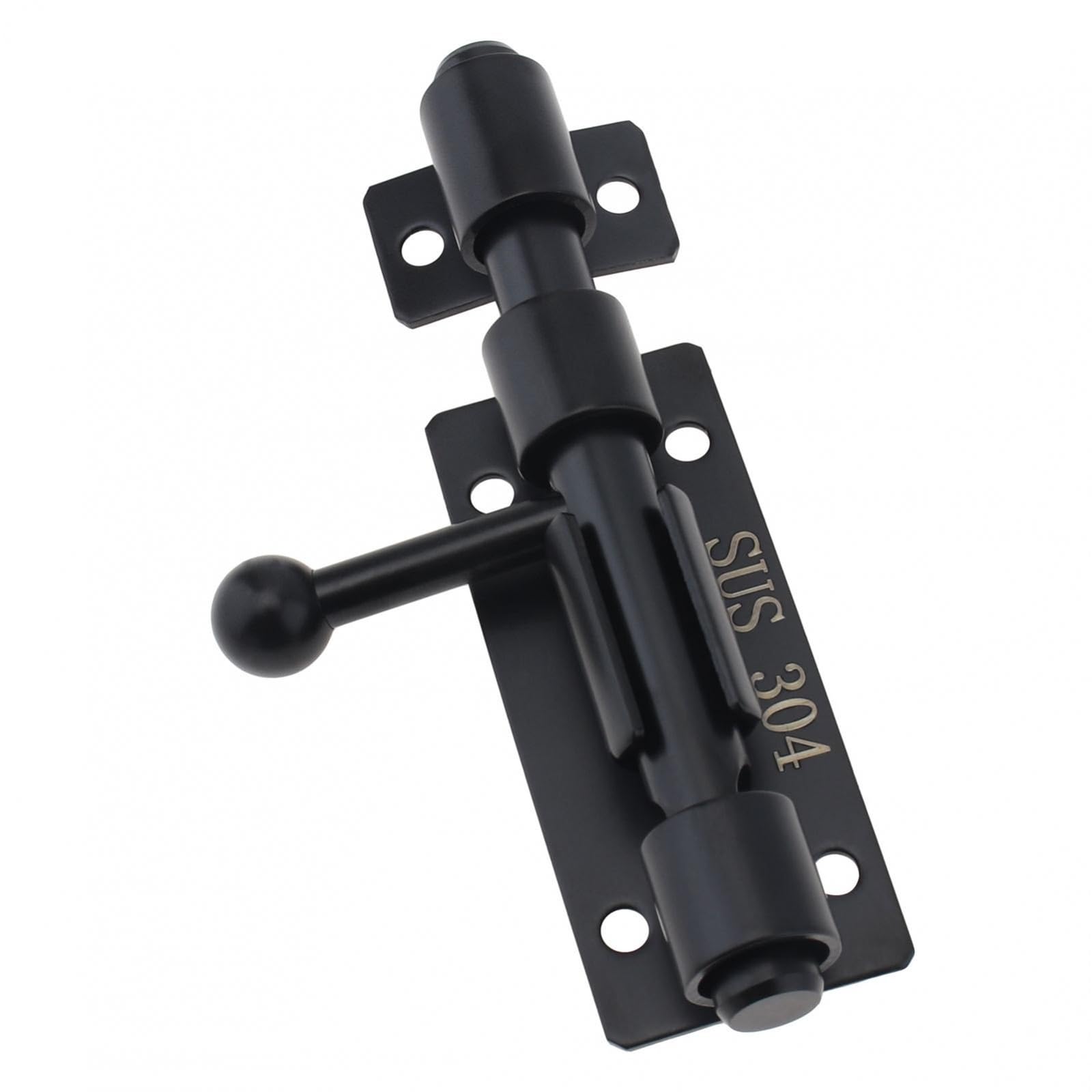 Serratura a bullone, bullone di bloccaggio della p Chiavistello for porta con bullone a botte in acciaio inossidabile 304 addensato da 4 pollici for armadio for porta e finestra con foro for lucchetto