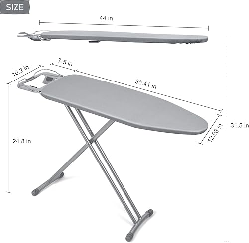 Miniatura 6 de Duwee Tabla de planchar de 12 x 36 pulgadas con cubierta resistente al calor y almohadilla de fieltro gruesa, patas resistentes