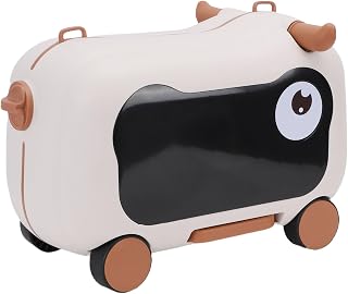 Ride On Carry On Luggage, Multi Functional Large Capacity Airline Travel Suitcase, 2-in-1 Scooter and Seat with Removable Handle for Boarding (Brown)