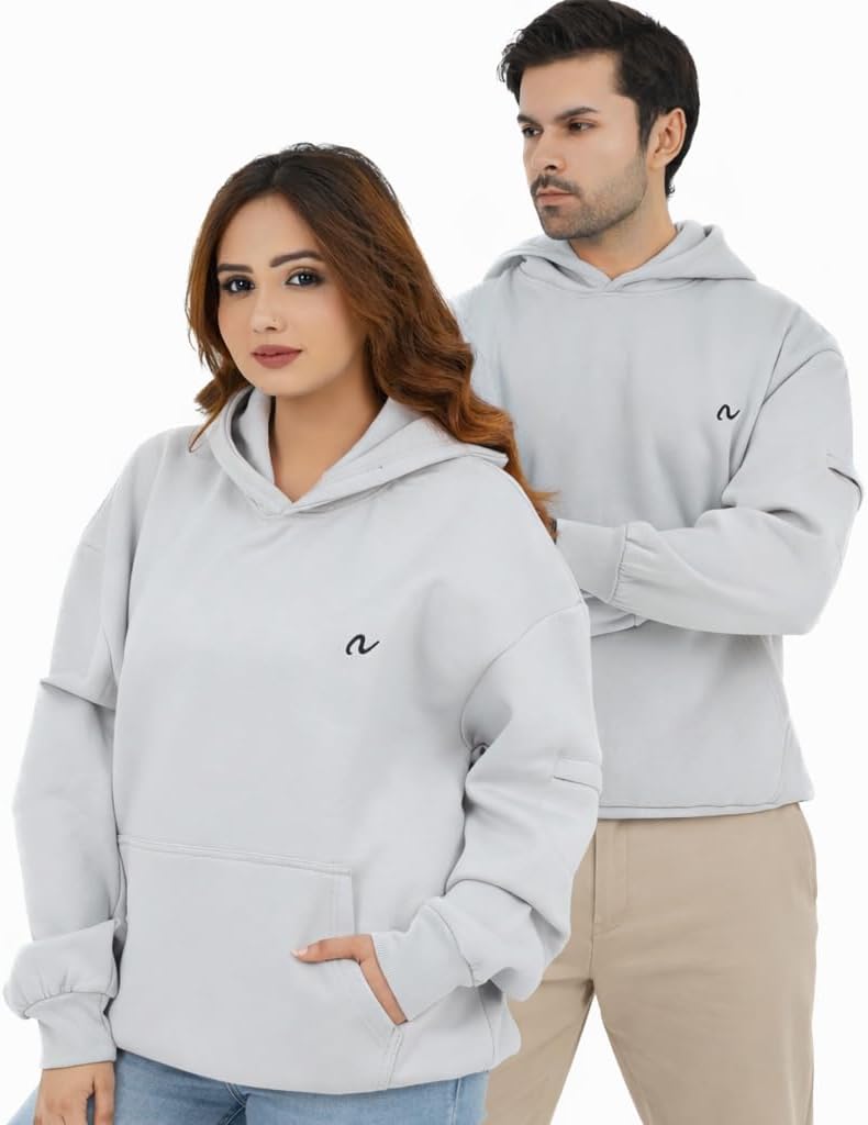 Heavyweight Oversized Fleece Hoodie Unisex Premium Comfort Pullover Mesh Pocket