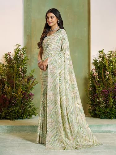 Image of Garden Vareli Art Silk Abstract Printed Saree