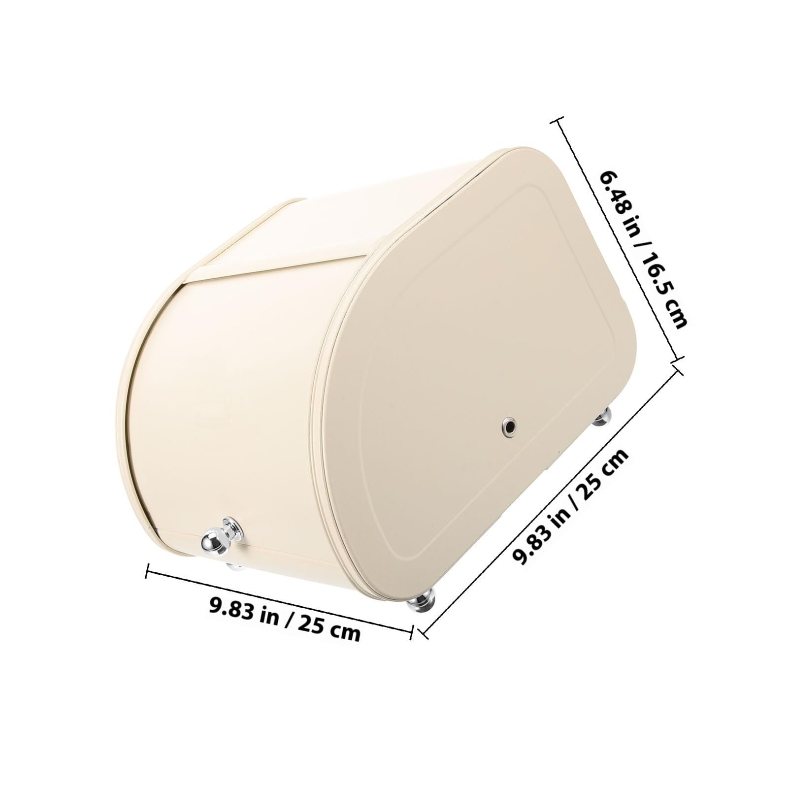 Contenitore Robusto e Multifunzionale Beige per Pane in Acciaio al Carbonio Coperchio Scorrevole e Conservazione Alimenti per Bancone Cucina