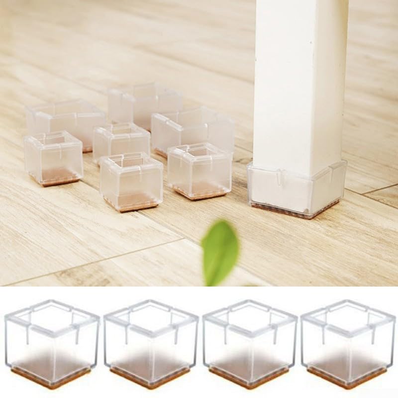 Almohadillas de silicona antideslizantes para patas de silla/mesa, juego de 4 protectores de suelo (49-55 mm)