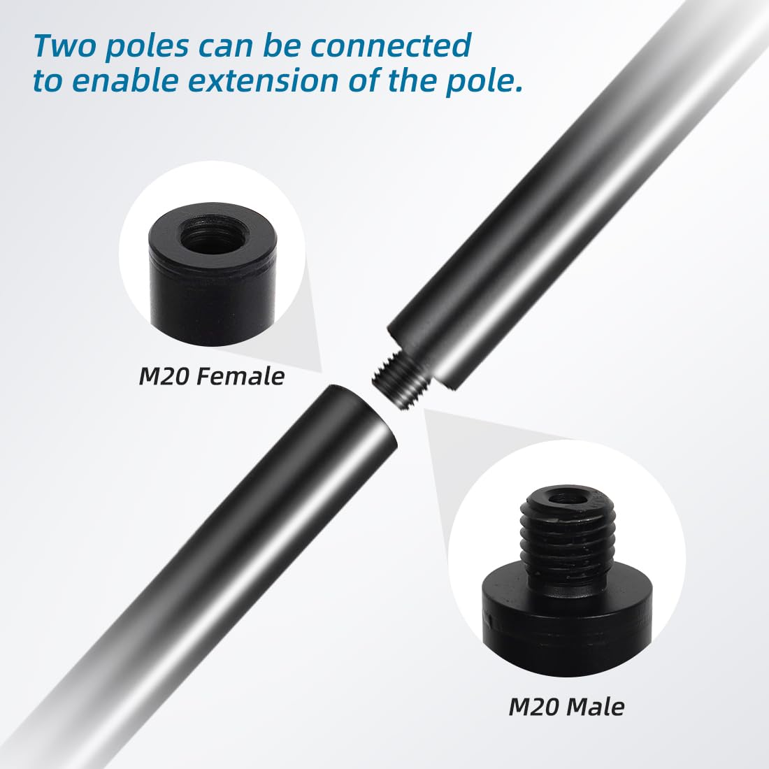 Snapklik.com : 17 Inch Extended Speaker Pole Mount For Subwoofer M20 ...