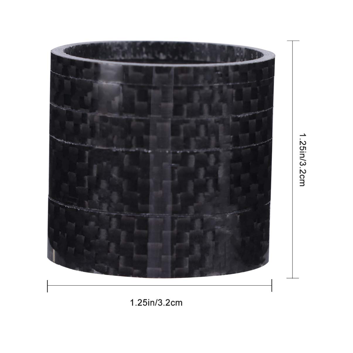 VICASKY 1Set Carbon Fiber Headset Spacers for Bicycles Thickness Fork Washer Rings for Custom Handlebar Durable and Heat Resistant Material