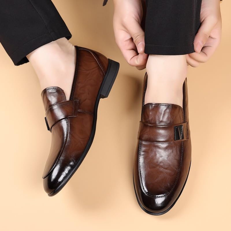 Men's Leather Monk Buckle Formal Oxford Shoes Footwear Business Wedding Dress Dress2