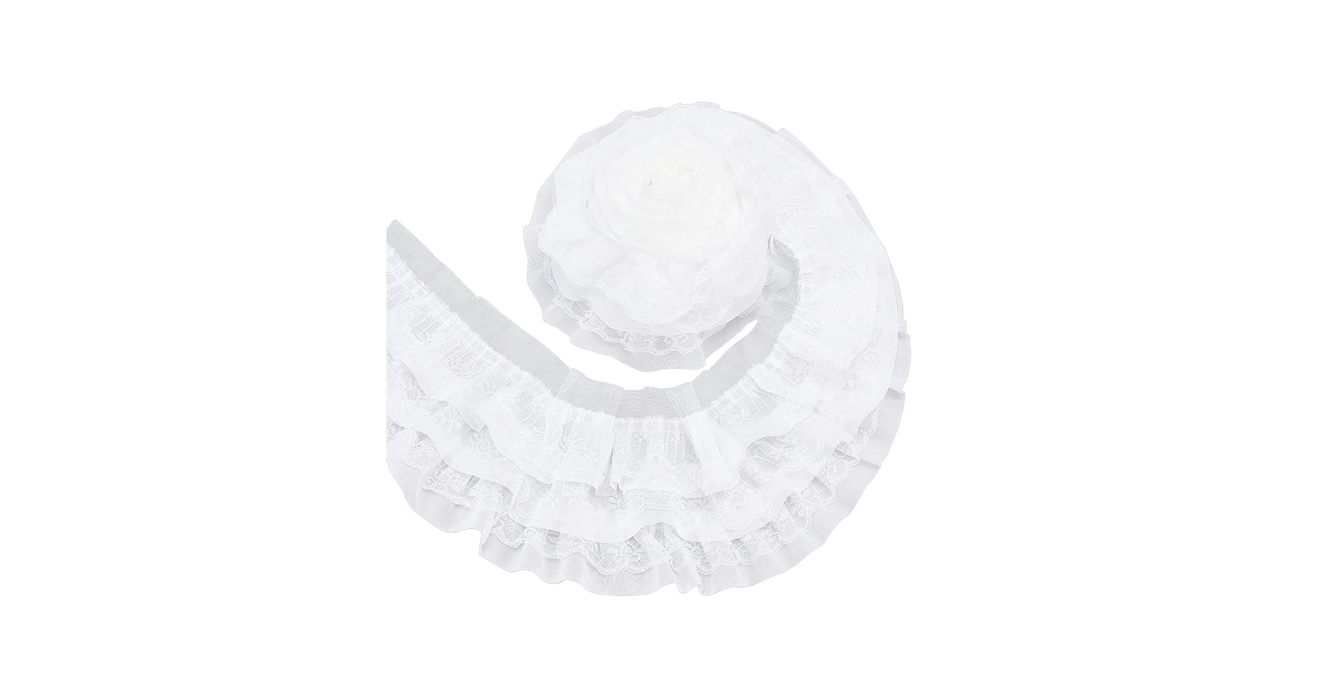 Amazon.com: BENECREAT 2.73 Yards 3 Layer Ruffle Lace Pleated