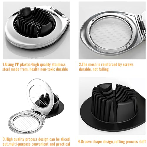 Foto von 2 Stück Eierschneider für Hart Gekochte, Eierschneider Cutter, Eiercracker und Eieröffner, Deal für Die Zubereitung Von Salaten Und Sandwiches, Kochsaucen, Pizza