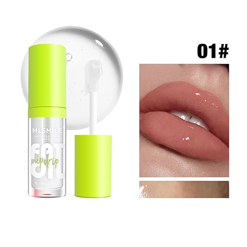 Miniatura 2 de Aceite hidratante para labios que brilla intensamente, brillo labial hidratante, bálsamo labial transparente, de larga duración, hidratante, no